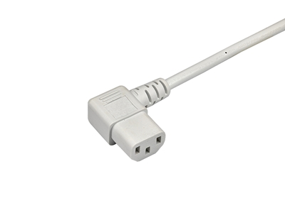 IEC60320 C13右弯 White